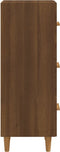 vidaXL - Dressoir - 34,5x34x90 - cm - bewerkt - hout - bruin - eikenkleur