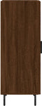 vidaXL - Dressoir - 34,5x34x90 - cm - bewerkt - hout - bruin - eikenkleur