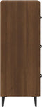 vidaXL - Dressoir - 34,5x34x90 - cm - bewerkt - hout - bruin - eikenkleur