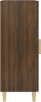 vidaXL - Dressoir - 34,5x34x90 - cm - bewerkt - hout - bruin - eikenkleur