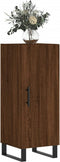 vidaXL - Dressoir - 34,5x34x90 - cm - bewerkt - hout - bruin - eikenkleur