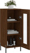 vidaXL - Dressoir - 34,5x34x90 - cm - bewerkt - hout - bruin - eikenkleur