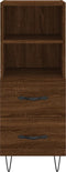 vidaXL - Dressoir - 34,5x34x90 - cm - bewerkt - hout - bruin - eikenkleur