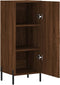 vidaXL - Dressoir - 34,5x34x90 - cm - bewerkt - hout - bruin - eikenkleur