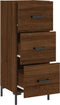 vidaXL - Dressoir - 34,5x34x90 - cm - bewerkt - hout - bruin - eikenkleur