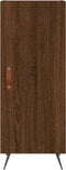 vidaXL - Dressoir - 34,5x34x90 - cm - bewerkt - hout - bruin - eikenkleur