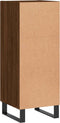 vidaXL - Dressoir - 34,5x34x90 - cm - bewerkt - hout - bruin - eikenkleur
