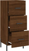 vidaXL - Dressoir - 34,5x34x90 - cm - bewerkt - hout - bruin - eikenkleur