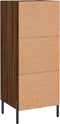 vidaXL - Dressoir - 34,5x34x90 - cm - bewerkt - hout - bruin - eikenkleur
