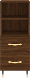 vidaXL - Dressoir - 34,5x34x90 - cm - bewerkt - hout - bruin - eikenkleur