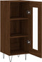 vidaXL - Dressoir - 34,5x34x90 - cm - bewerkt - hout - bruin - eikenkleur