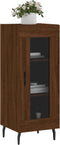 vidaXL - Dressoir - 34,5x34x90 - cm - bewerkt - hout - bruin - eikenkleur