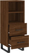vidaXL - Dressoir - 34,5x34x90 - cm - bewerkt - hout - bruin - eikenkleur