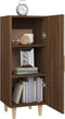vidaXL - Dressoir - 34,5x34x90 - cm - bewerkt - hout - bruin - eikenkleur