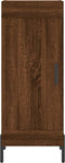 vidaXL - Dressoir - 34,5x34x90 - cm - bewerkt - hout - bruin - eikenkleur