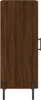 vidaXL - Dressoir - 34,5x34x90 - cm - bewerkt - hout - bruin - eikenkleur