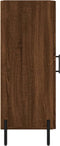vidaXL - Dressoir - 34,5x34x90 - cm - bewerkt - hout - bruin - eikenkleur