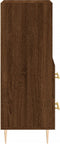 vidaXL - Dressoir - 34,5x34x90 - cm - bewerkt - hout - bruin - eikenkleur