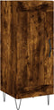 vidaXL - Dressoir - 34,5x34x90 - cm - bewerkt - hout - gerookt - eiken