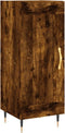 vidaXL - Dressoir - 34,5x34x90 - cm - bewerkt - hout - gerookt - eiken