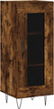vidaXL - Dressoir - 34,5x34x90 - cm - bewerkt - hout - gerookt - eiken