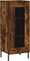 vidaXL - Dressoir - 34,5x34x90 - cm - bewerkt - hout - gerookt - eiken