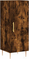 vidaXL - Dressoir - 34,5x34x90 - cm - bewerkt - hout - gerookt - eiken
