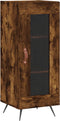 vidaXL - Dressoir - 34,5x34x90 - cm - bewerkt - hout - gerookt - eiken