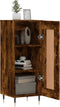 vidaXL - Dressoir - 34,5x34x90 - cm - bewerkt - hout - gerookt - eiken