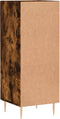 vidaXL - Dressoir - 34,5x34x90 - cm - bewerkt - hout - gerookt - eiken