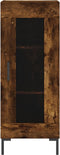vidaXL - Dressoir - 34,5x34x90 - cm - bewerkt - hout - gerookt - eiken