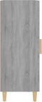 vidaXL - Dressoir - 34,5x34x90 - cm - bewerkt - hout - gerookt - eiken