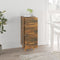 vidaXL - Dressoir - 34,5x34x90 - cm - bewerkt - hout - gerookt - eiken