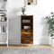 vidaXL - Dressoir - 34,5x34x90 - cm - bewerkt - hout - gerookt - eiken
