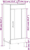 vidaXL - Dressoir - 34,5x34x90 - cm - bewerkt - hout - gerookt - eiken