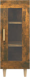 vidaXL - Dressoir - 34,5x34x90 - cm - bewerkt - hout - gerookt - eiken