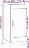 vidaXL - Dressoir - 34,5x34x90 - cm - bewerkt - hout - gerookt - eiken