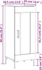 vidaXL - Dressoir - 34,5x34x90 - cm - bewerkt - hout - gerookt - eiken
