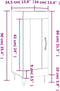 vidaXL - Dressoir - 34,5x34x90 - cm - bewerkt - hout - gerookt - eiken