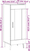 vidaXL - Dressoir - 34,5x34x90 - cm - bewerkt - hout - gerookt - eiken