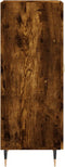 vidaXL - Dressoir - 34,5x34x90 - cm - bewerkt - hout - gerookt - eiken