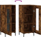 vidaXL - Dressoir - 34,5x34x90 - cm - bewerkt - hout - gerookt - eiken
