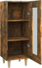 vidaXL - Dressoir - 34,5x34x90 - cm - bewerkt - hout - gerookt - eiken