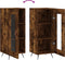 vidaXL - Dressoir - 34,5x34x90 - cm - bewerkt - hout - gerookt - eiken