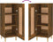 vidaXL - Dressoir - 34,5x34x90 - cm - bewerkt - hout - gerookt - eiken