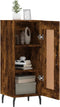 vidaXL - Dressoir - 34,5x34x90 - cm - bewerkt - hout - gerookt - eiken