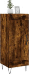 vidaXL - Dressoir - 34,5x34x90 - cm - bewerkt - hout - gerookt - eiken