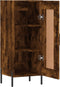 vidaXL - Dressoir - 34,5x34x90 - cm - bewerkt - hout - gerookt - eiken