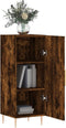 vidaXL - Dressoir - 34,5x34x90 - cm - bewerkt - hout - gerookt - eiken