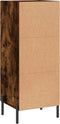 vidaXL - Dressoir - 34,5x34x90 - cm - bewerkt - hout - gerookt - eiken